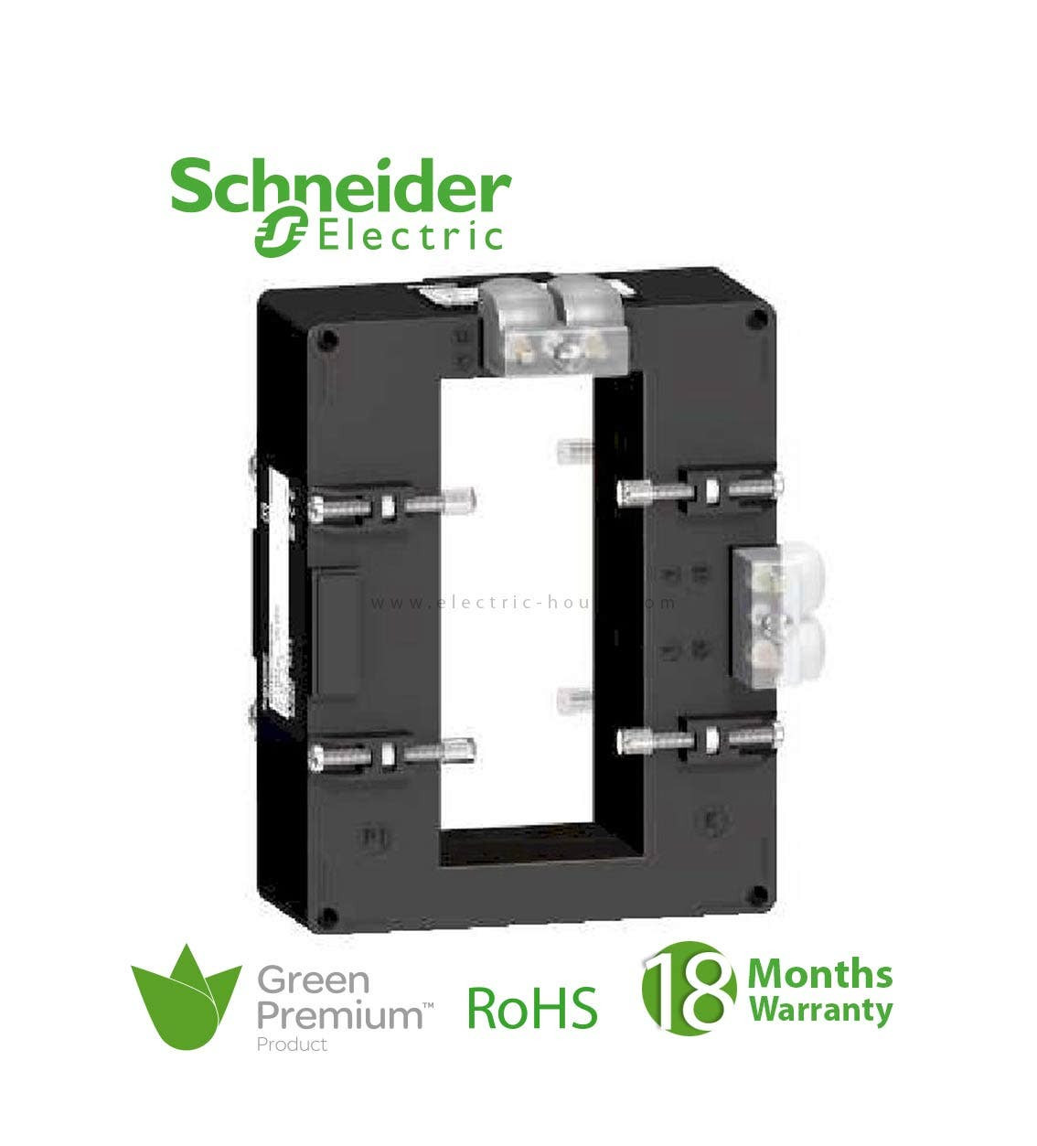 SCHNEIDER - Current Transformer Tropicalised 4000 5 Double Output For Bars 52x127