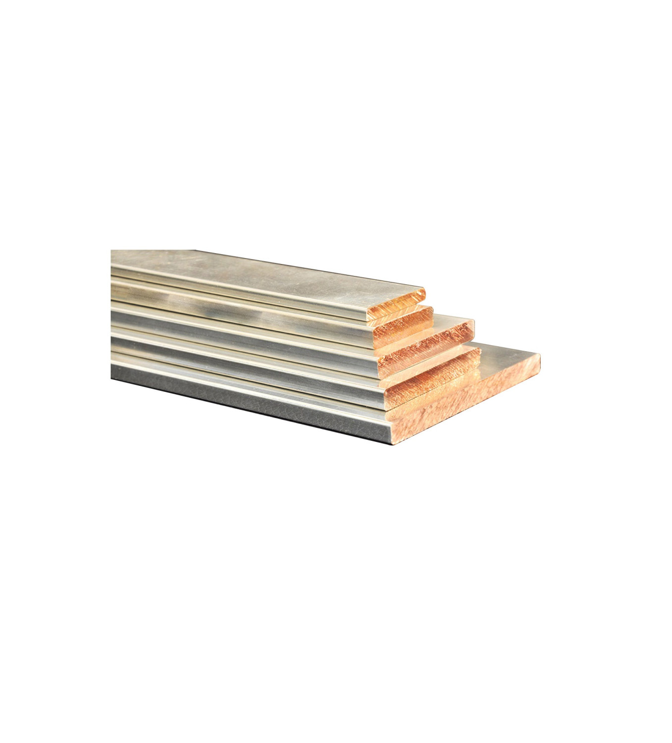BAHRA BUSBAR - Tinned Copper Bar, 12x5mm, 4 Meters Length, Rounded Corners