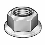 Lock Nut, 1/2Inch-13, Grade 2, Steel, Zinc Plated, PK 50