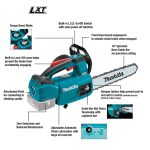 Cordless Chainsaw, 18V, Bar Length 10 inch, Cutting Length 240mm, Chain Speed 24m/s, 2 kg - Image 5