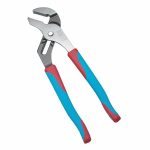Tongue and Groove Plier, Flat, Groove Joint, 2 inch Max Jaw Opening, 10 1/2 inch Overall Lg, Serrated