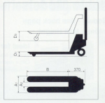 Hydraulic Hand Pallet Truck, 2.5ton, 1070 × 520mm, Made In Japan - Image 2