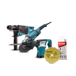 6 Piece Combo Kit: Demolition Hammer, Rotary Hammer, Angle Grinder, 2 Piece Drill Bit Set, 1 Piece Diamond disc - Image 5
