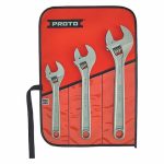 Adjustable Wrench Sets, Jaw Capacity 1 1/8 in, 1 5/16 in, 1 1/2 in 3R409