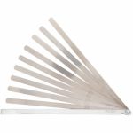 Long-Blade Feeler Gauge Set, Thickness Range 0.001 in to 0.02 in, Number of Feeler Blades 12