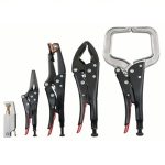 Locking Plier and C-Clamp Set, Long Nose, 1 61/64 inch Max Jaw Opening, 6 7/8 inch Overall  Length