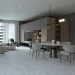 بلاط أرضيات 15×90×1.0 سم - رمادي فاتح