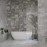 ⁦بلاط ديكور جدران 40×80×1.0سم - رمادي فاتح⁩ - الصورة ⁦2⁩