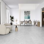 ⁦بلاط أرضيات 60×120×1.0 سم - رمادي فاتح⁩ - الصورة ⁦3⁩