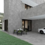 بلاط أرضيات / واجهات بورسلان 40×80×2.0 سم - رمادي