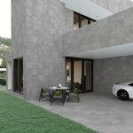 ⁦بلاط أرضيات / واجهات بورسلان 40×80×2.0 سم - رمادي⁩ - الصورة ⁦2⁩