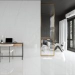 ⁦بلاط أرضيات بورسلان 80×160×1.0 سم - أبيض رخامي⁩ - الصورة ⁦2⁩