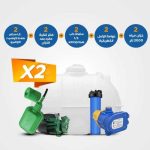 112-Horizontial &  Vertical Tanks 2000 #2+ Electrical Floater #2 +Water booster pump KPF 30/16 M - 0.5 Horsepower #2+ ACQUAVERO pressure control ACQUASET LS #2 +Aquatower Jumbo Big Blue Single Filter #2