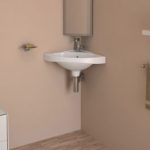 CORNER Wall Hung Wash Basin  - WHITE - Image 2