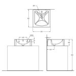 BODOR 1000 Off white wall hung wash basin - Image 3