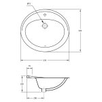 VANITY 300 Wash Basin White W 80cm, H 161cm, D 126cm