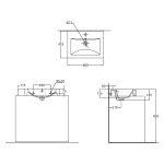 BODOR 4000 Over Counter Wash Basin 60 cm - White