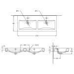 ⁦مغسلة بحوضين - بدور 5000⁩ - الصورة ⁦3⁩