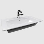 ⁦حوض مغسلة 80 سم فوق الرف - بدور 8000⁩ - الصورة ⁦3⁩