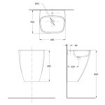 TYPE-A Wall Hung Wash Basin - OFF WHITE - Image 2