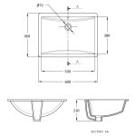 Under Counter Wash Basin - WHITE - TYPE-I