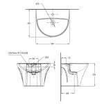 LOUVRE WB 1H WALL HUNG WHITE-PC ORYX - Image 2