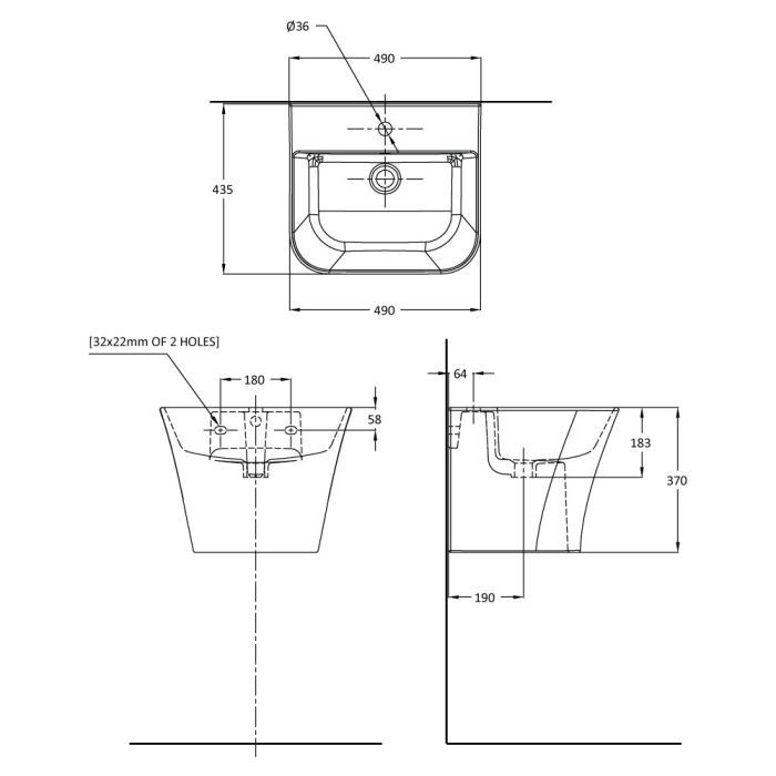 121490131010020-2.jpg MIRAGE WB 1H WH ORYX MATT BLACK-PC - Image 1