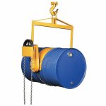 Vertical Drum Lifter/Dispenser, Manual, 800 lb Load Capacity, 8Inch Overall Length, Steel