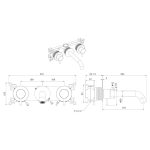 Concealed Wash Basin Mixer Gold - KAIPING ALFRED VICTORIA - Image 3