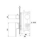 Concealed Shower mixer Gold - Saudi Ceramics - Image 2