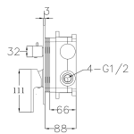 Concealed Shower mixer - Saudi Ceramics - Image 2