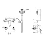 Shower Mixer Art#UG12EG with shower set - Image 3
