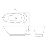 Free-Standing Bathtub - LOTUS - Image 4