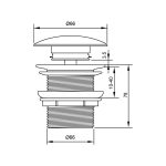 Wash Basin Waste 1-1/4" MATT BLACK - Image 3