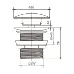 ⁦مصفاة مغسلة 1 1/4" نحاس - الخزف السعودي⁩ - الصورة ⁦3⁩