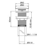 Wash Basin Waste 1-1/4" GOLD - Saudi Ceramics