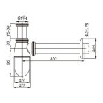 Bottle Trap 1 1/4" Art#BS181-GM (ROUND) - Saudi Ceramics - Image 2