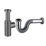 ⁦هراب مغسلة 1 1/4" كروم دائري رمادي - الخزف السعودي⁩ - الصورة ⁦2⁩