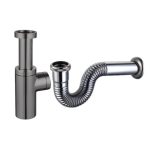 ⁦هراب مغسلة 1 1/4" كروم دائري رمادي - الخزف السعودي⁩ - الصورة ⁦3⁩