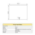 LED Mirror Rectangle (TC-817) 80x60 cm - Image 4