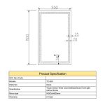 LED Mirror Rectangle (TC-820) 50x80 cm
