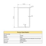 LED Mirror Rectangle (TC-822) 50x80 cm - Image 3
