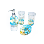 Soap Dispenser Set - Coral (4pcs) - BR Accessories