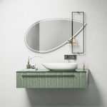 ⁦خزانة حمام معلقة مع مرآة - بيرل⁩ - الصورة ⁦2⁩