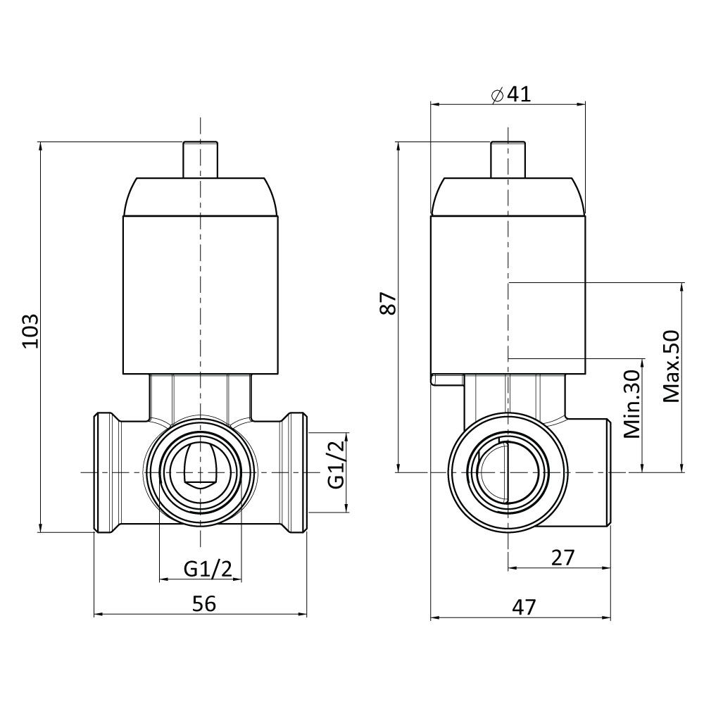 130410720005200_2-1.jpg الجزء الداخلي لخلاط الدش المخفي بدون محول - كومو - الصورة 1
