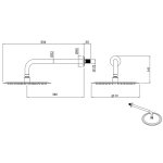 Shower arm WALL mounted - Saudi Ceramics