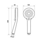 Hand shower Gold - Saudi Ceramics