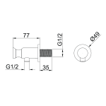 Shower handset wall bracket - Saudi Ceramics - Image 3