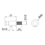 Shower handset wall bracket - Saudi Ceramics - Image 2