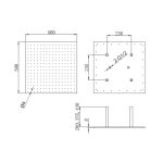 Shower head ceiling SQUARE - Saudi Ceramics - Image 2